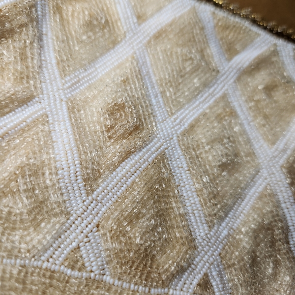 Vtg Ed Robinson 50s Glass Beaded Purse Hand Made in Belgium Evening Bag Clutch - Picture 5 of 14